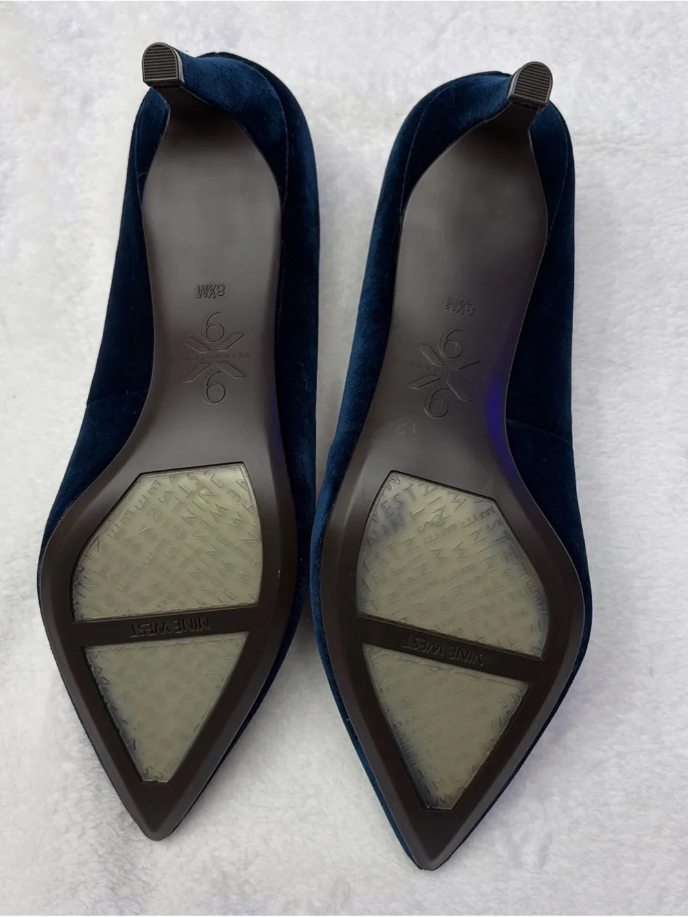 Nine West Navy Suede Pointed Toe Pumps